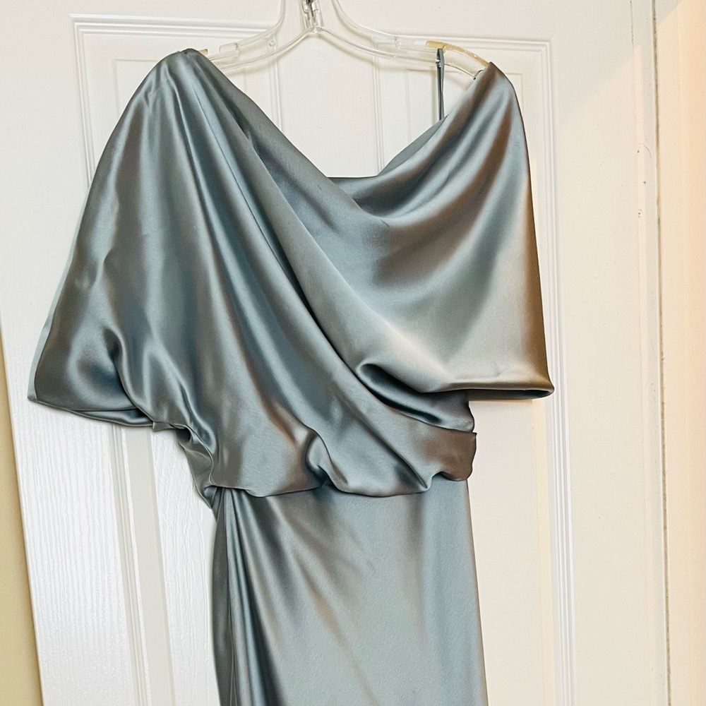 Long dress purchased from Anthropologie, color Sage, size 8, only worn once.